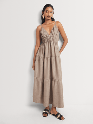 Luella Crushed Texture Ruching Detail Sundress