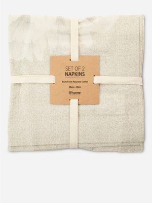 Botanicals Napkins White 2 Pack