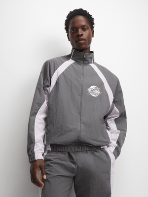 Men's Grey Co-Ord Windbreaker Jacket