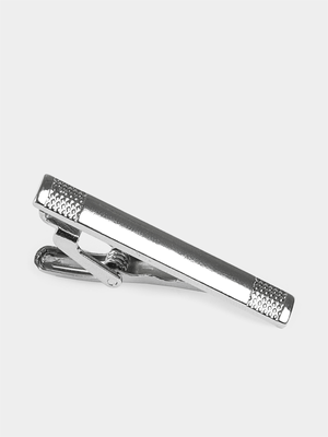 Men's Markham Scroll Metal SIlver Tie Clip