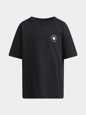 Jet Younger Girls Black Staying Inspired Oversized T-Shirt