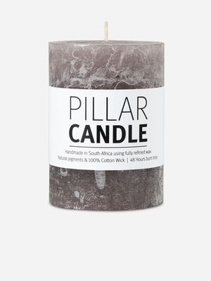 Pillar Candle Rustic Coffee 7.3x10cm