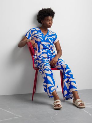 Women's Canvas V-neck Jumpsuit