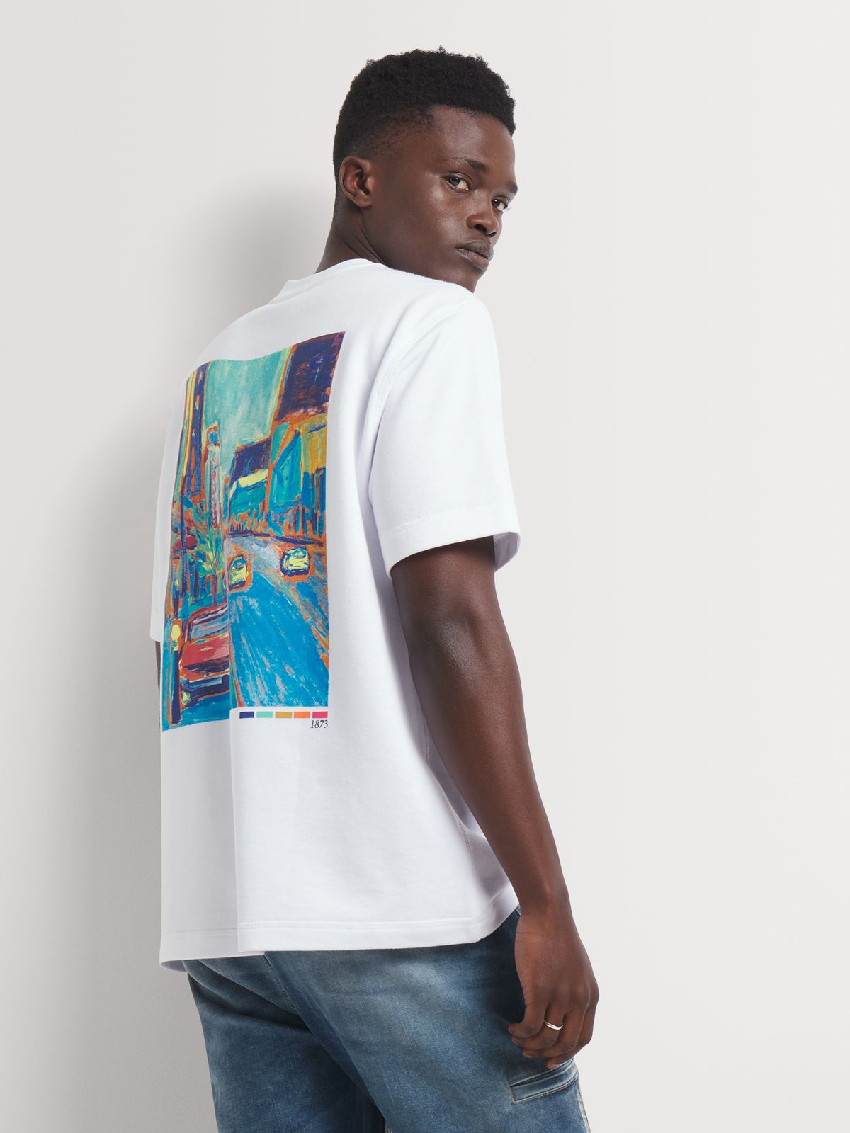 Men's Markham Fleece Art White Graphic T-Shirt - Bash.com Men's Markham Fleece Art White Graphic T-Shirt - Bash.com