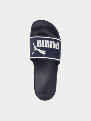 Puma Mens Poolcat Navy Blue Slides