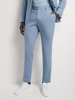 Men's Markham Skinny Linen Blue Suit Trouser