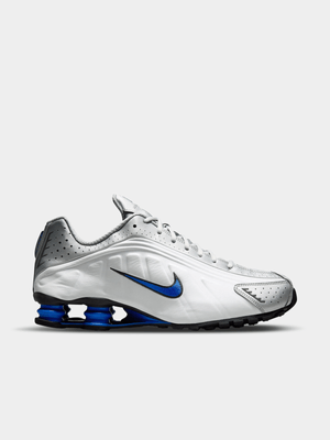 Nike Men's Shox R4 White/Blue Sneaker
