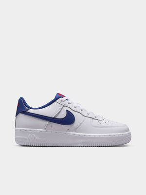 Nike Junior Air Force 1 White/Blue Sneaker