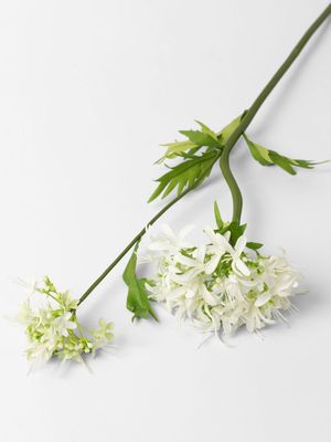 Faux Agapanthus 2 Head Stem White 69cm