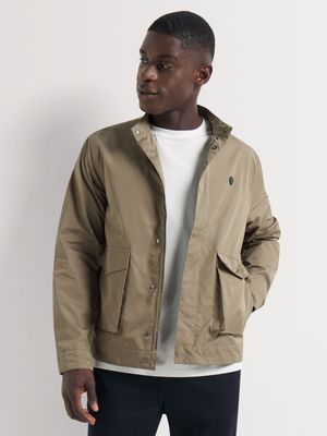 Fabiani Men's Natural Technical Harrington Jacket