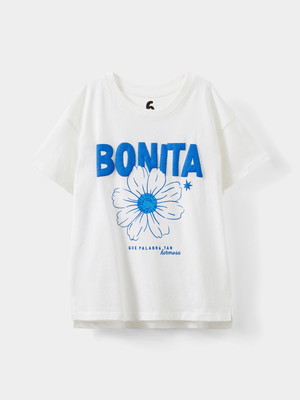 Cotton On Kids Girl White Poppy Short Sleeve Graphic Print T-shirt