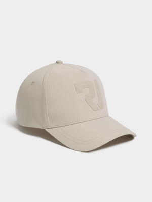 RJ 6 Panel Plastiso Beige Peak Cap