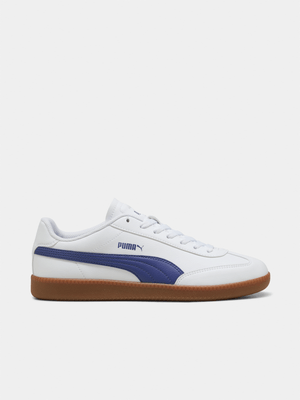 Puma Mens 9-T White/Blue/Gum Sneakers