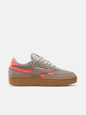 Reebok Women's Club C Double Revenge Grey/Coral Sneaker