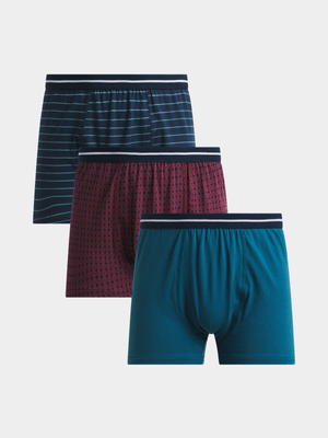 Jet Men's Multicolour 3 Pack Body Shorts