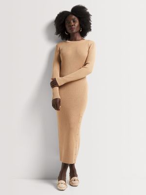 Luella Stud Detail Knitwear Column Dress