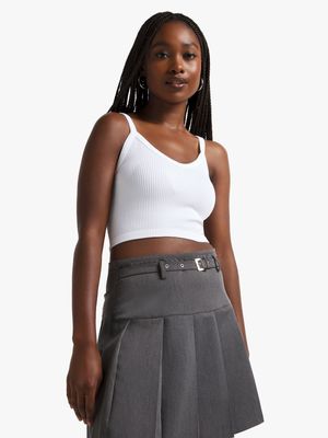 The FIX Women's White Seamless Cami
