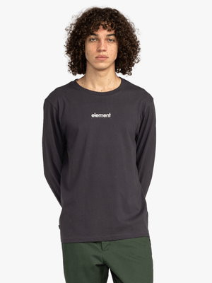 Men's Element Grey Simple Logo Long Sleeve T-Shirt