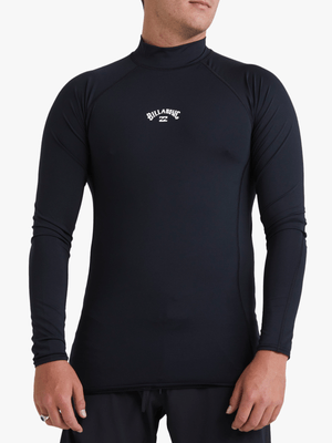 Men's Billabong Black All Day Arch PF Long Sleeve Rashvest