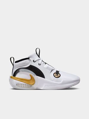Nike Junior Grade-School Zoom Crossover 2 White/Gold/Black Training Shoes
