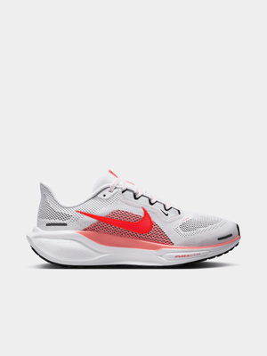 Nike Womens Air Zoom Pegasus 41 White/Crimson Running Shoes