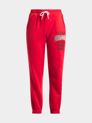 Jet Older Boys Red Active Pants