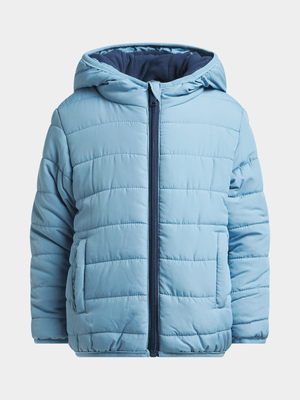 Jet Younger Boys Blue Puffer Jacket