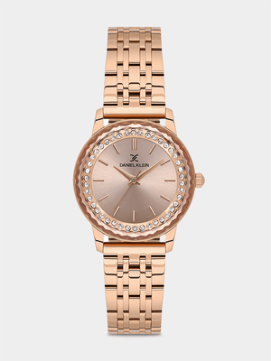 Daniel Klein Rose Plated Rose Tone Dial Bracelet Watch