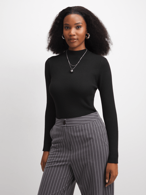 Jet Women's Black Turtle Neck Top