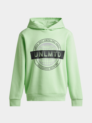 TS Boys Graphic Lime Hoodie
