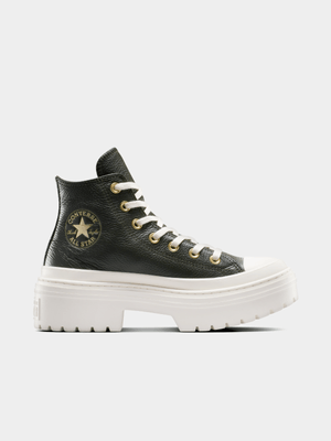 Converse Women's Lugg Heel Black/White Platform Sneaker