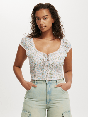 Women's Cotton On Pink Kara Short Sleeve Top