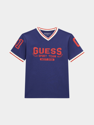 Junior Boy Guess Oversize T-Shirt V Neck