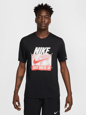 Nike Mens Rise 365 Run Energy Black Running Tee