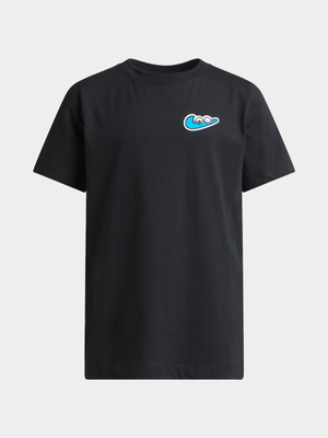 Nike Boys Sportswear Swooshy Black Tee