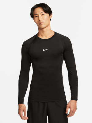 Nike Pro Mens Dri-Fit Tight Black Long Sleeve Top