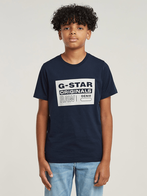 Kids G-star Blue Regular Logo T-Shirt