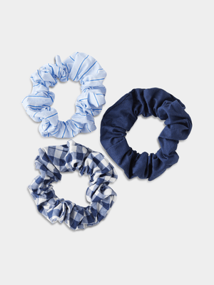 Cotton On Kids Navy 3Pk Scrunchie Stack