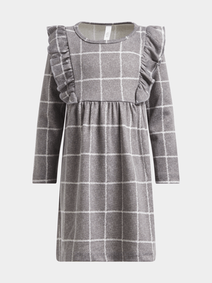 Exact Older Girl's Grey & White Check Dress