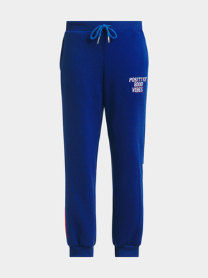 Jet Older Boys Blue Positive Vibes Active Pants