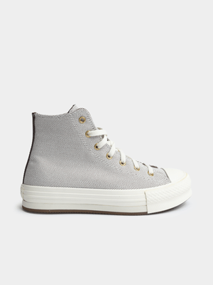 Women's Converse CTAS Eva Lift Platform Grey/Gold Sneaker