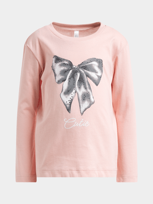Exact Older Girl's Pink Graphic Print T-Shirt