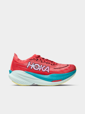 Hoka Womens Mach x2 Grapefruit/Electric Coral Running Shoes