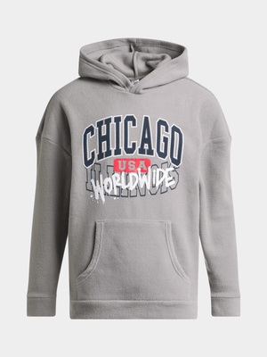 Jet Older Boys Grey Chicago Worldwide Hoodie