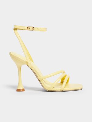The FIX Women's Yellow Multi Strap Heel