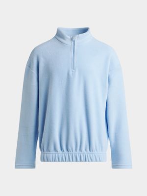 Jet Older Girls Blue Fleece 1/4 Active Top