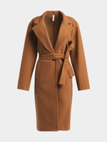 Exact Women's Brown Belted Melton Coat - Bash.com Exact Women's Brown Belted Melton Coat - Bash.com
