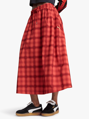Puma Women's Road To Unity Red Pleated Skirt
