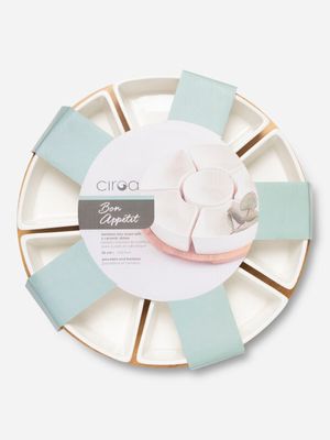 Ciroa Serveware Chip 'N Dip Bamboo Tray 6pc