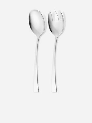 Contemp Cutlery Salad Servers Set Of 2 Silver